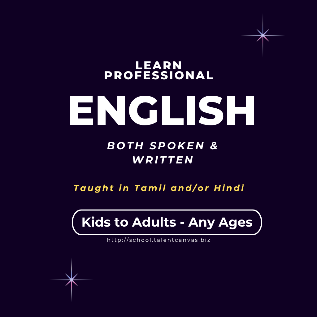 Spoken English classes for Tamil students online